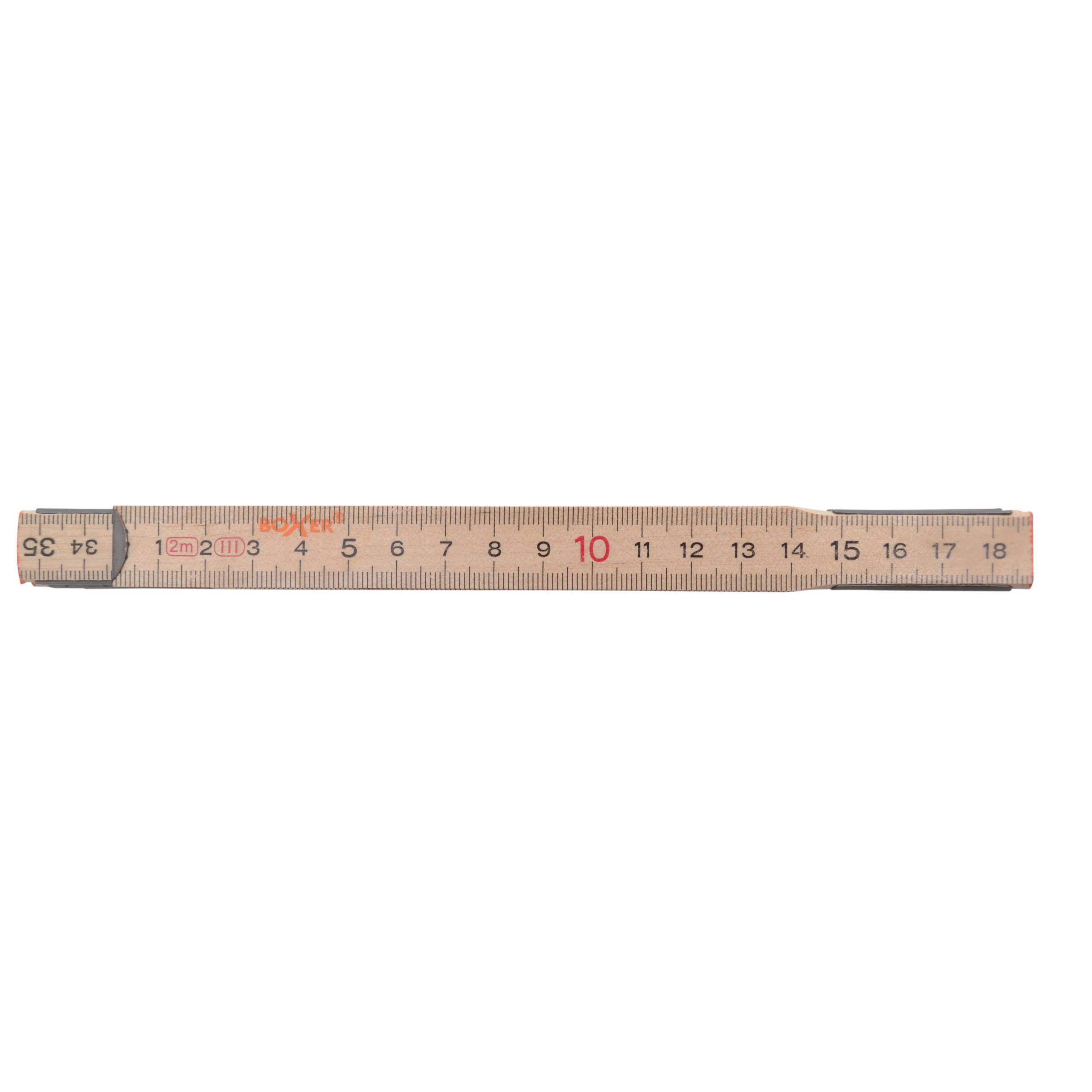 Tommestok 2 m. - 12 led.