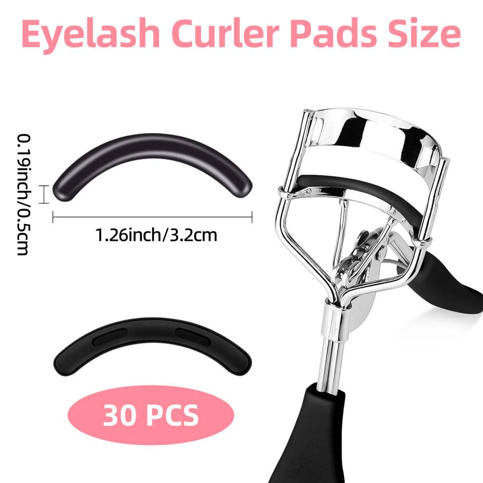Øjenvippebukker, vippekam i rosaguld i rustfrit stål og silikonepuder, ideel til daglig makeup-påføring