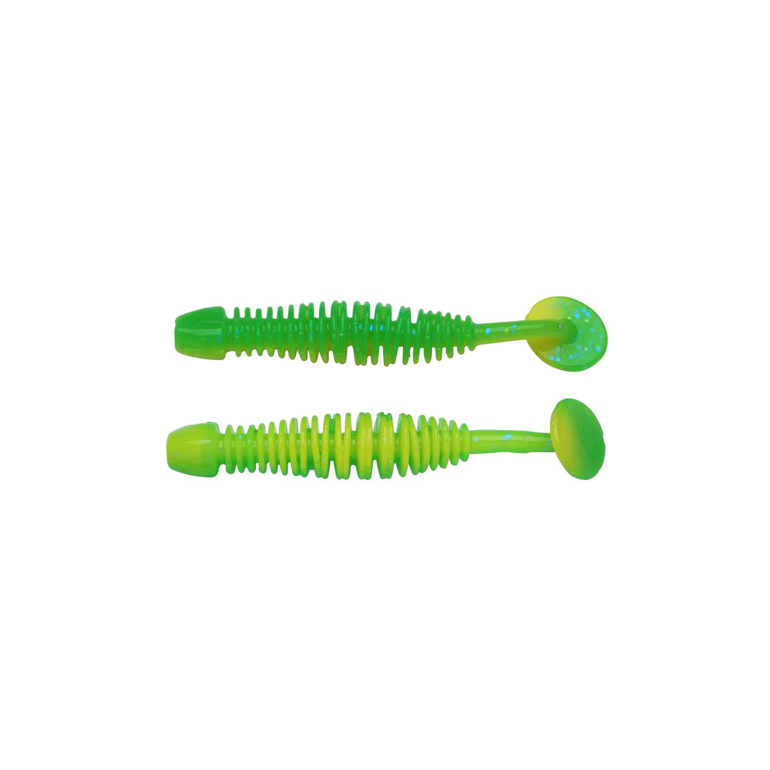 Powerbait Leech 50mm - Green/Sunshine Yellow.