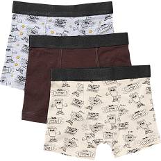 VRS børne 3-pak boxershorts str. 86/92 - beige/brun/grå (På lager i butik)