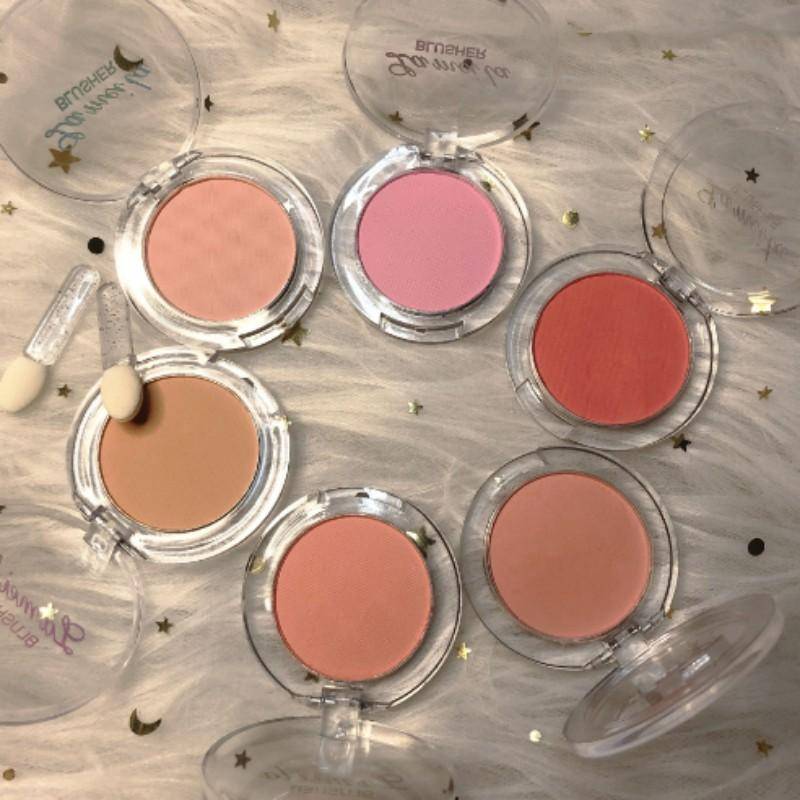 Mode 6 färger Blush Soymilk Matte Pearl Rouge Höjdpunkter att trimma skålen Långvarig basreparation Skönhet Blommor Blush gray