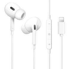 Earphones Wired for iPhone New Edition MFi Genuine iPhone Compatible Earphones Lightning Easy Connection Stereo Earphones with Microphone Clear Calls vit