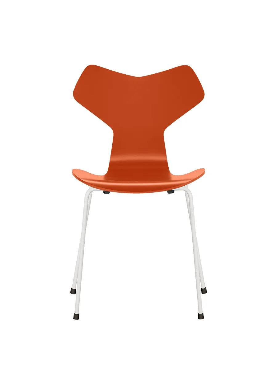 3130 Grand Prix stol lakeret af Arne Jacobsen Paradise Orange / Hvid - Jacobsen Plus