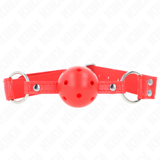 Kink Collar & Gag Kink - Complete Red Hollow Hard Ball Gag 62 X 2 Cm