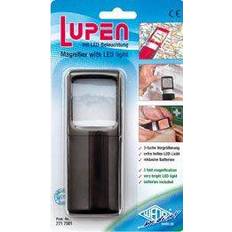 Wedo lup med LED lys sort