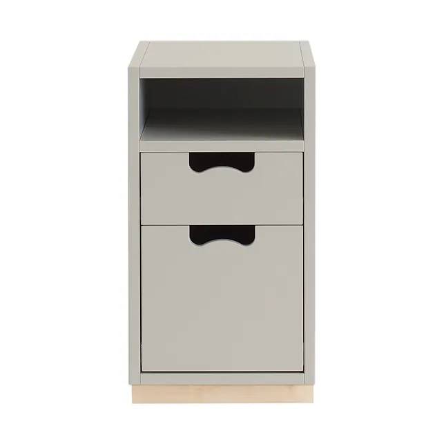 Asplund Snö G3 sängbord 05 light grey, eksockel - Grå