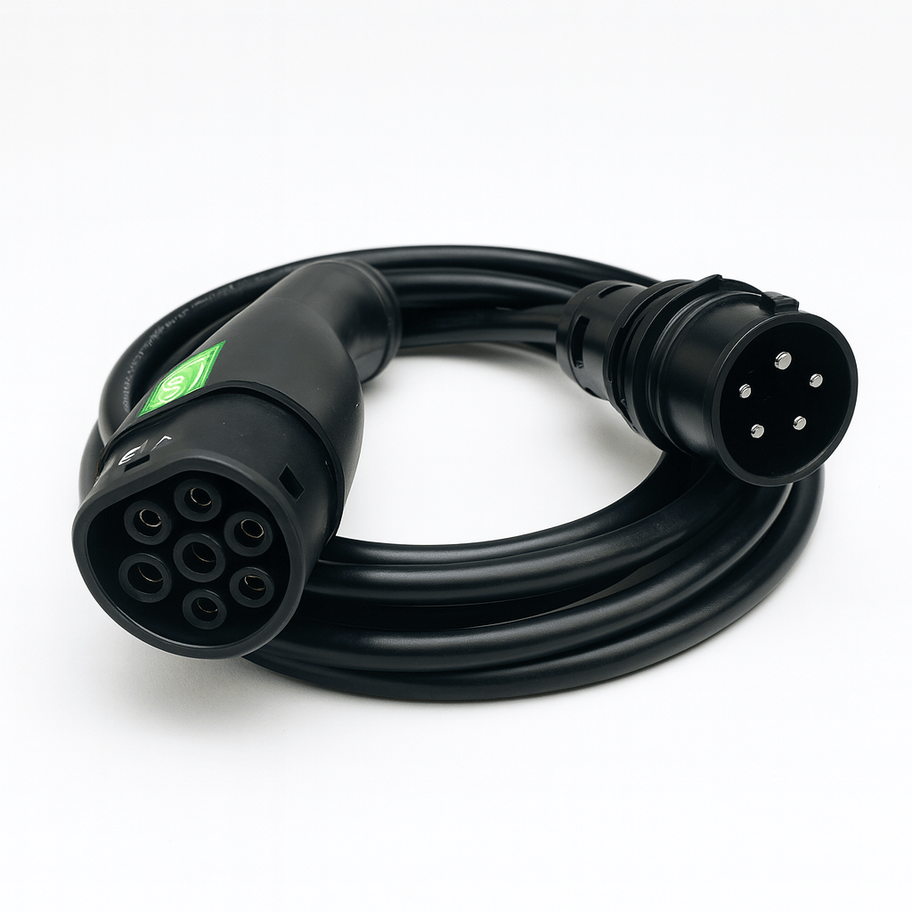 Laddkabel Typ 2 3-fas 400V 6–16A portabel Mode 2 – Evconnect, 8m / Utan jordfelsbrytare