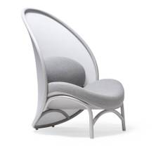 Ton - Chips Lounge Chair Beech Cloud Grey B49 Polo 05 Bianco/Lowlands 513 - Fåtöljer - Lucie Koldova - Trä/Textilmaterial