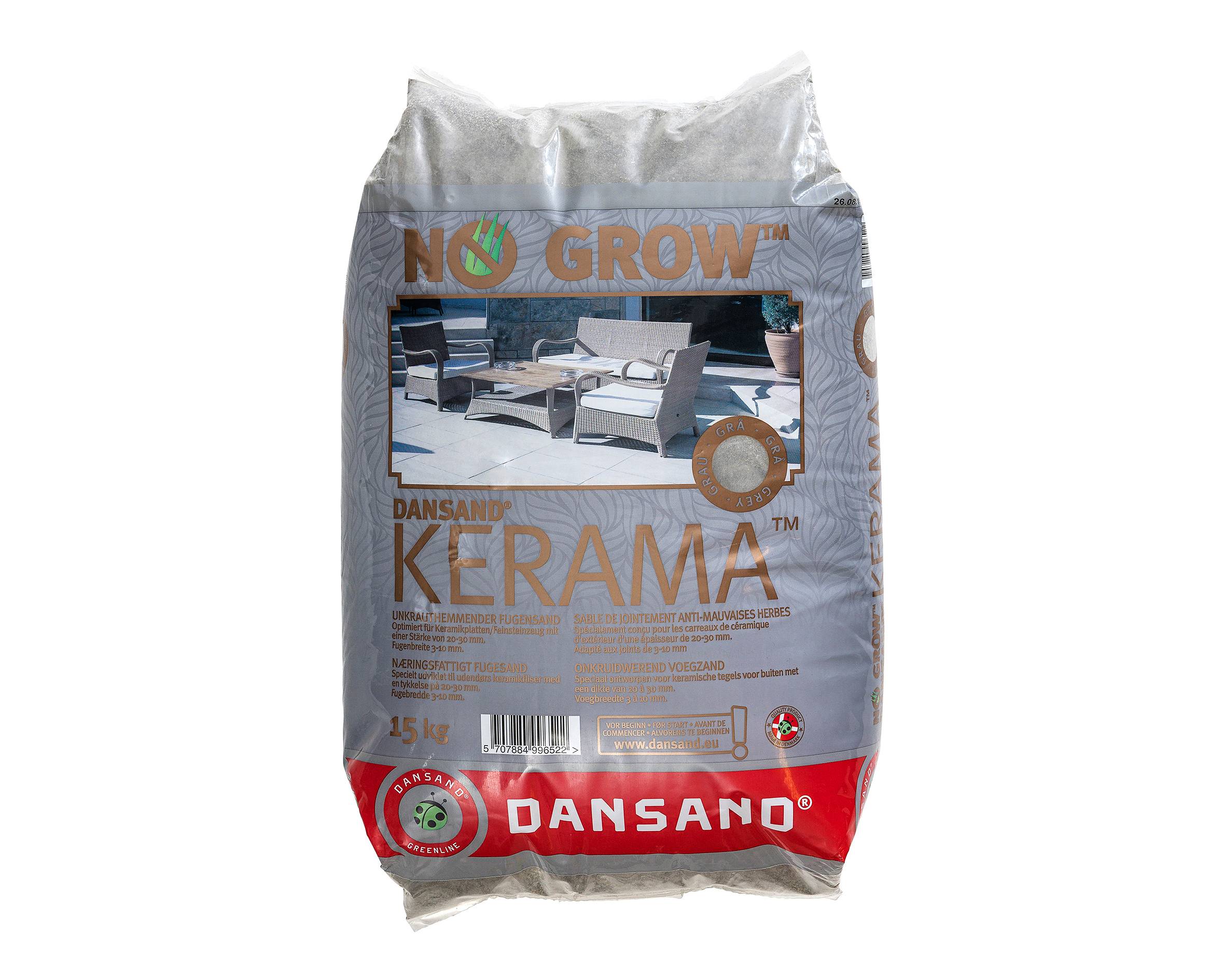 Fogsand grå kerama 15 kg - Grå