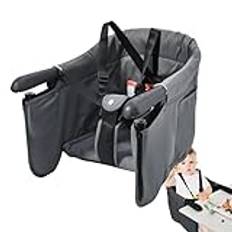 Fellflying Boosterstol för babyätning,Babymatstol | Lätt klämma på barnstol med säkerhetsremmar - Bord Barnstol Clip, hopfällbar babymatsits för matbord