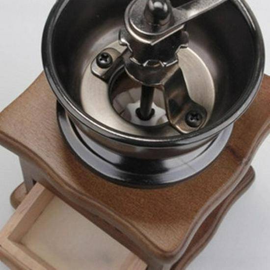 Original Retro Trä Handvevad Kaffekvarn med Keramiskt Kärna för Häll-Över Bryggning