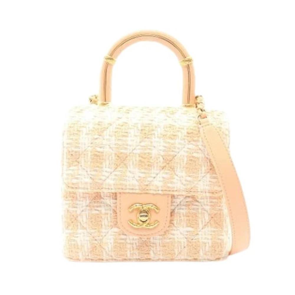 Chanel Vintage Pre-owned Vintage Skuldertaske - Vintage - Dame - Lyserød - ONE SIZE - Uld