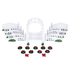 Plastic Arbor &amp; Picket Fences With Decorations
