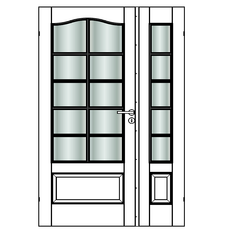 Massiv Swedoor, Craft SP10B, Halvanden, Hvid NCS S0502-Y, advance-line M13X21