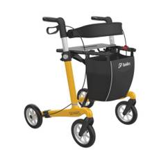 Mobilex Gepard kulfiberrollator med Softhjul Gepard Standard model med softhjul / Sædehøjde 62 cm / Gul