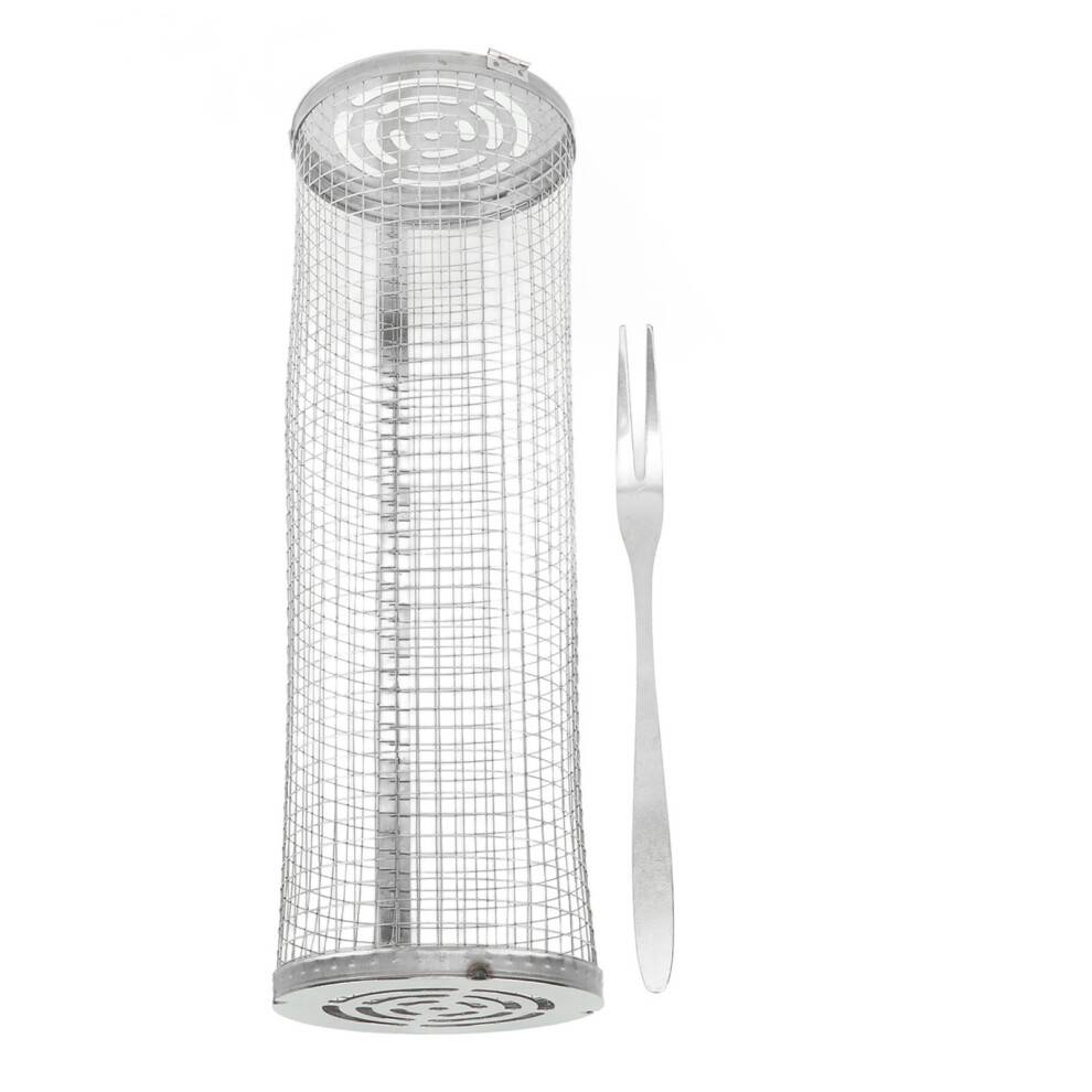 Grillkurv i rustfrit stål, holdbar og rustfri konstruktion til udendørs grillning, sund madlavning uden olie, perfekt til forskellige fødevarer,