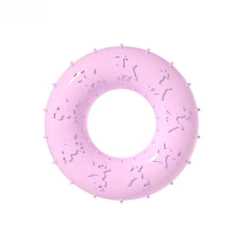 Soft Rubber Dog Chew Toys for Teeth Cleaning - Pink