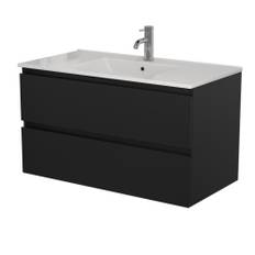 Tvättställsskåp Bath Deluxe Camden Riva 2L Mattsvart 90Cm