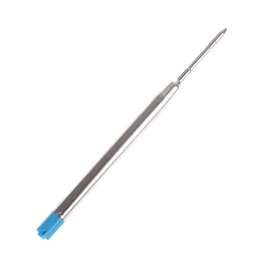 10 st fin korsstil blå/svart bläck 0.5mm medelstor spets kulspetspenna påfyllning kontorspenna skolmaterial signaturpennor - 10 stycken blå
