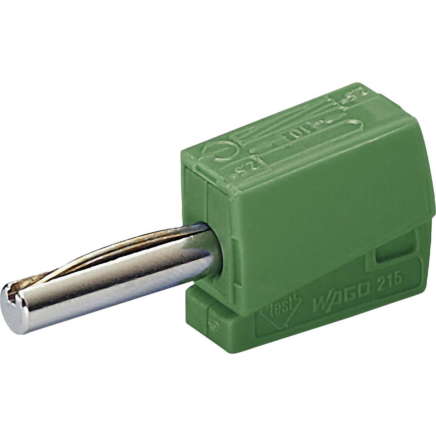 WAGO Banankontakt Kontakt hane rak Stift-Ø: 4 mm Grön 1 st