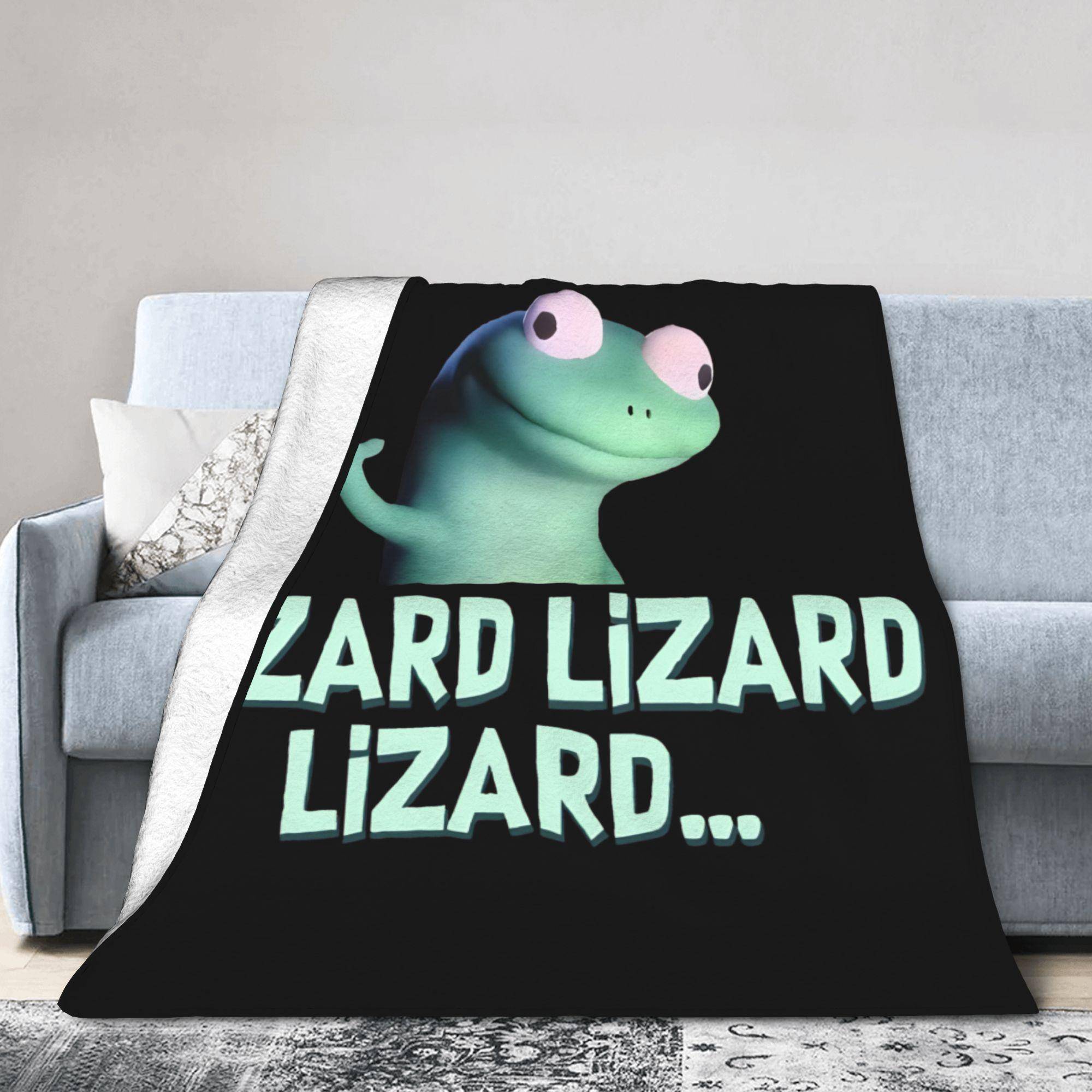Tom Lizard Meme Hoppers Filt Fleece Supermjuk Pläd för Bil Soffa Soffa Sängöverkast
