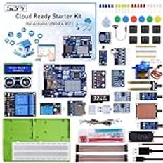 GeeekPi UNO R4 WiFi Ultimate Starter Kit, med original Arduino UNO R4 WiFi, Smart IoT & Basic Sensor Projects med handledning, integration med Arduino IDE, inklusive sensorer och tillbehör