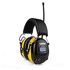 EARMUFF Hörselskydd med DAB+ & FM 31 dB isolering | Favoritradiokanaler och lyssna på musik via digital radio och FM-radio | elektroniskt öronskydd för vuxna | byggarbetsplatser, trädgårdsarbete och