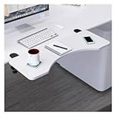 Desk Extender Side Shelf White Desk Extension Table Pink Clamp On Desk Extension Shelf Black Keyboard Tray You Can Increase The Length Or Width Of The Desktop 90°foldable (Färg : B, Size : 75x25cm)