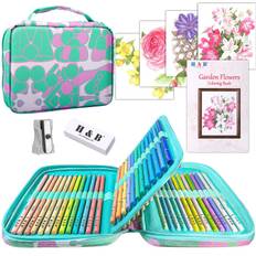 Roleness Colored Pencils Macaron 50 Colors Oil Based Colored Pencils Professional Kids and Adults Coloring Book Colored Pencil Set Soft Lead Art