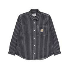 Orlean Shirt Jac Orlean Stripe, Black / White - Musta/Valkoinen (XS)