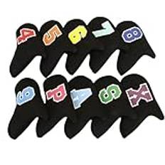 Golfhuvudskydd,Wedge Iron Golf Club Covers 10ST | Portable Wedge Iron Golf Iron Sleeves Set Golf Club Covers, Skyddande Headcover för de flesta golfklubbar Iron Driver