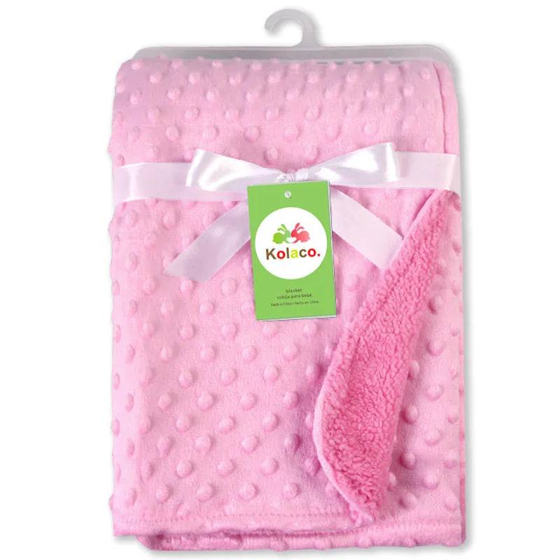 Personalized Baby First Name Cover Kids Custom Blanket Newborn Boy Girl Birthday Gift Swaddle Bed Toddler Stroller Crib Blanket - Pink / No name (No name)