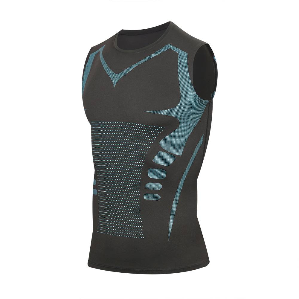 Ionic Shaping Vest For Men Ice-Silk Slimming Vest Body Shaper Compression Shirts Tank Top Tummy Control Sleeveles Fitness Shirts