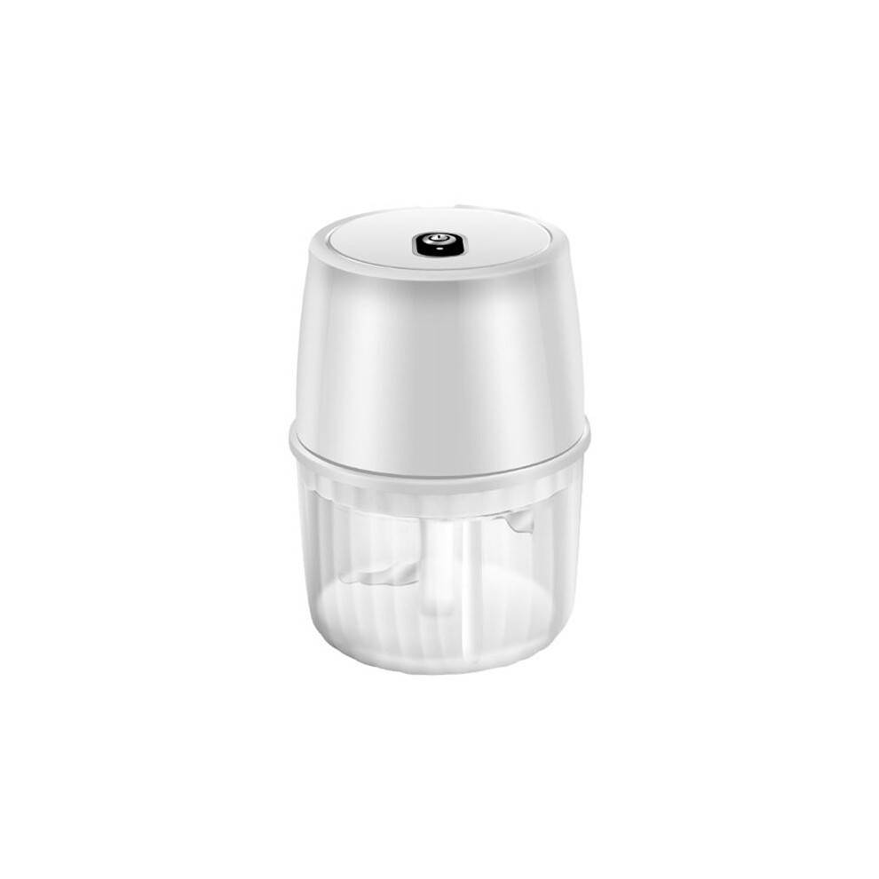 USB Electric Garlic Chopper 250ML Portable Wireless Food Chopper, Small Food Processor for Chopping Garlic Ginger-White