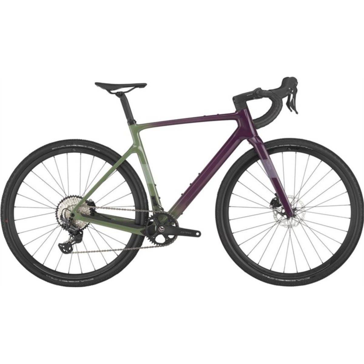 Gravel bike Scott Addict Gravel 40 SAMPLE Olivine Green/Blackberry Purple M (M)