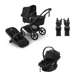 Bugaboo Fox 5 Renew Barnvagn + Thule Maple Babyskydd Inkl. Adapter - Heritage Black/Black