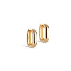 ENAMEL -Copenhagen Øreringe - Hoops Square - Gold Colour