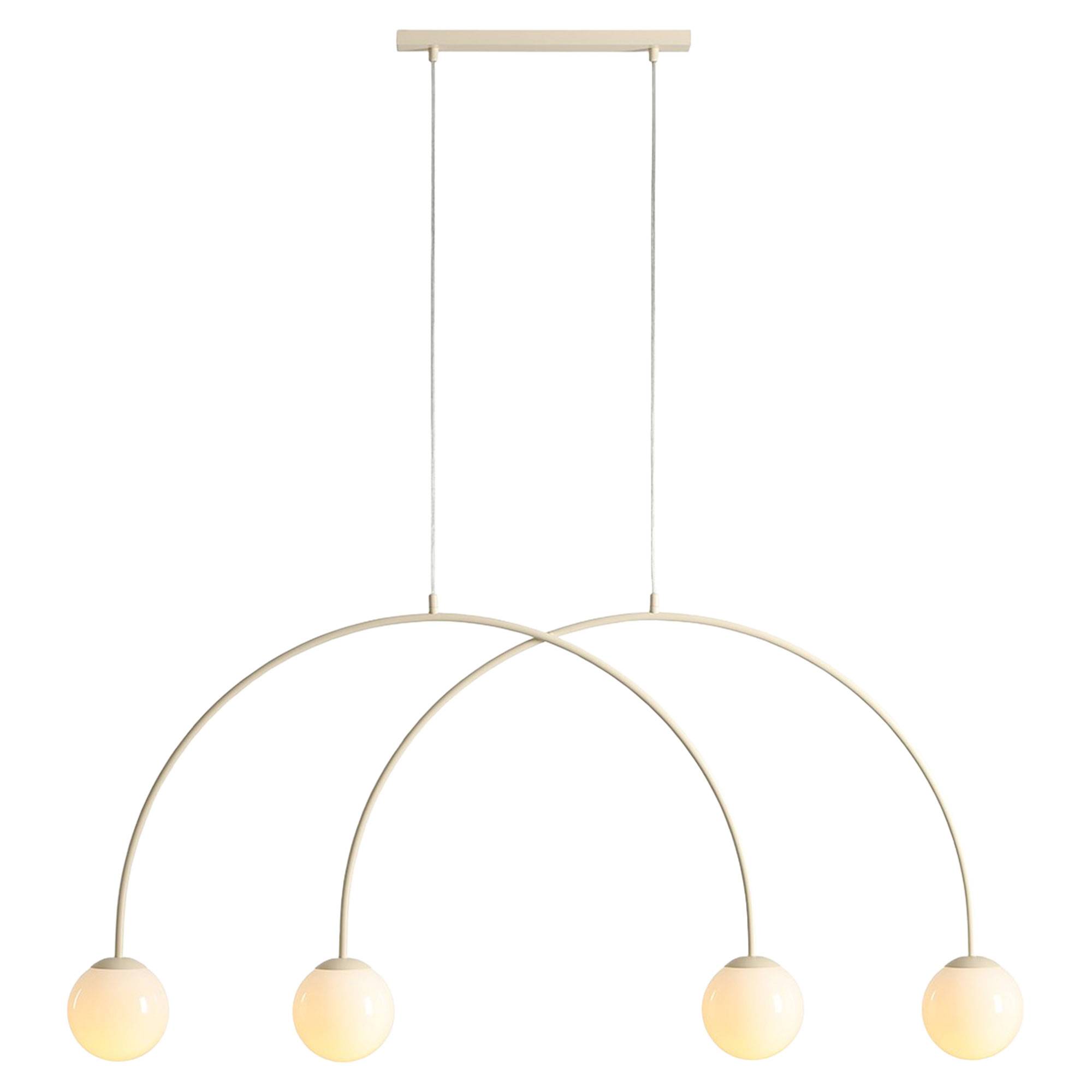 Hängande Lampa Klinty Fyra Krämvit 130 cm