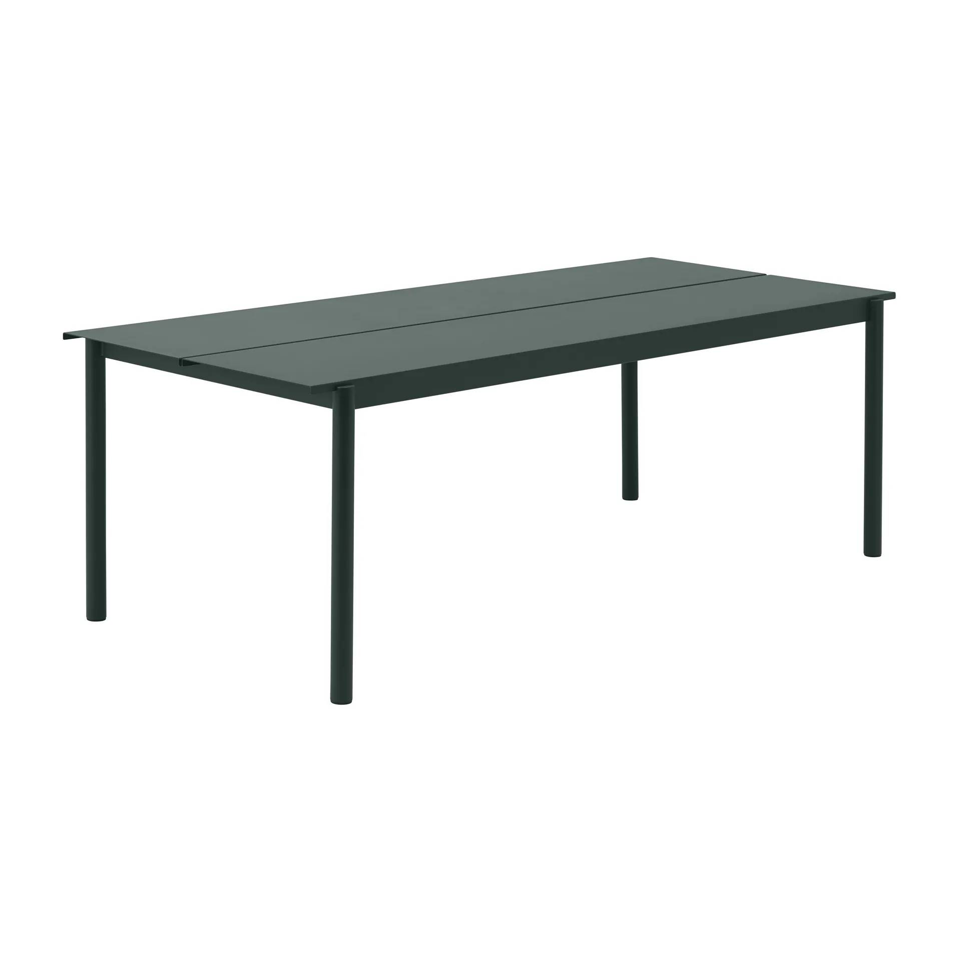 Muuto Linear steel table bord 220x90 cm Dark green (RAL 6012) - Grön