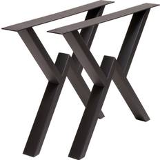 Understel/bordben til plankebord Nielsen Design Aksel sort H71 cm 2 stk