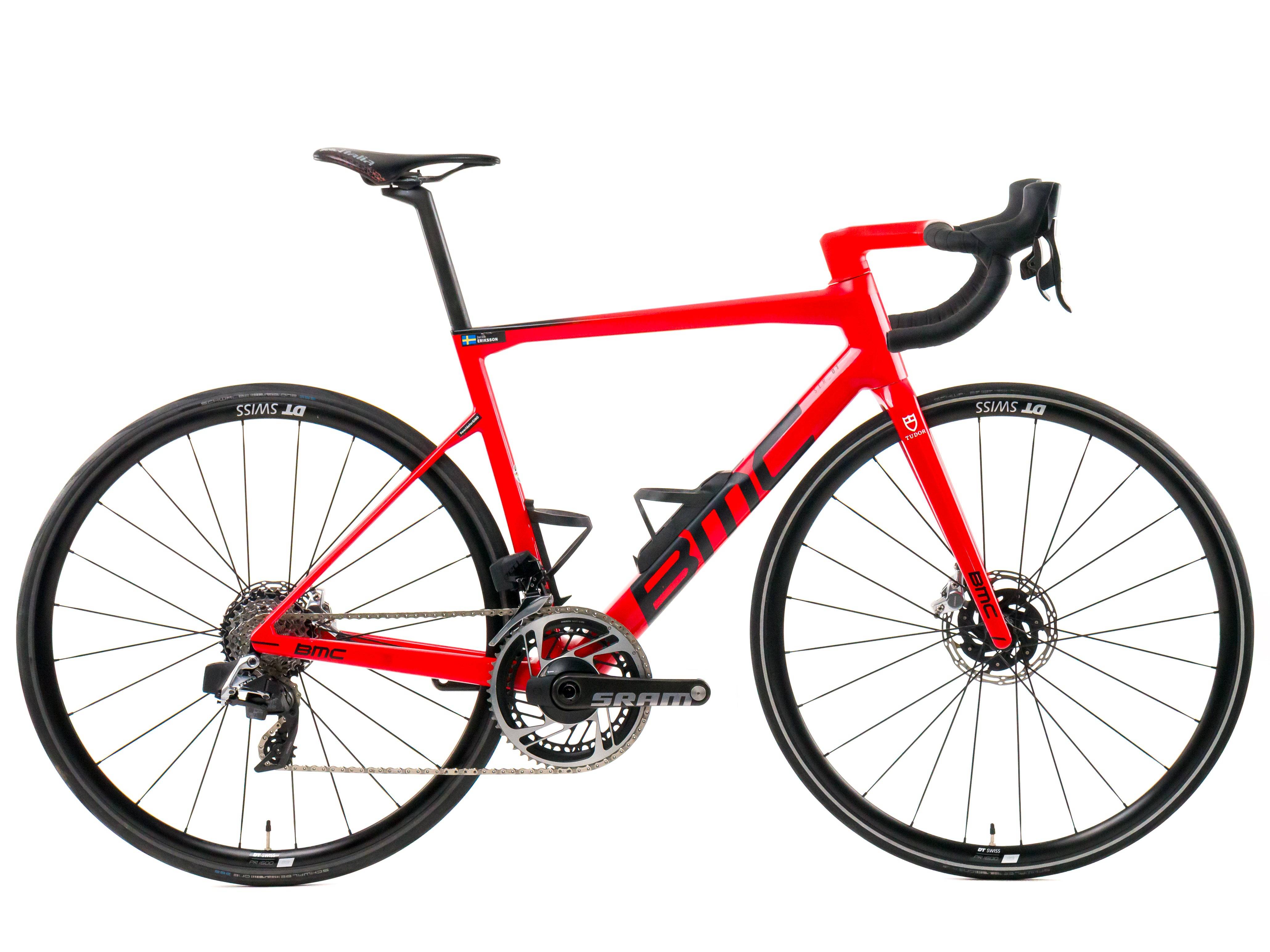 BMC Teammachine SLR01 2023 Team Tudor Pro Cycling J. Eriksson size 54 Sram Red eTap AXS 2x12sp - Bikeroom / 54 / red-black-red (54)