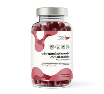 Ashwagandha 600mg - 150 Natural Raspberry Flavour Gummies