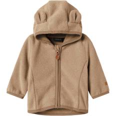 Name it - NBNMeeko fleecejakke - Brun - str. 9 mdr/74 cm