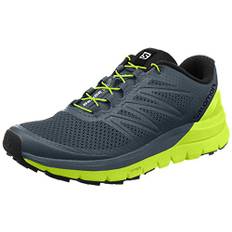 Salomon Men's Sense PRO MAX Trail Running Shoe, Stormy Weather/Acid Lime/Black, 8