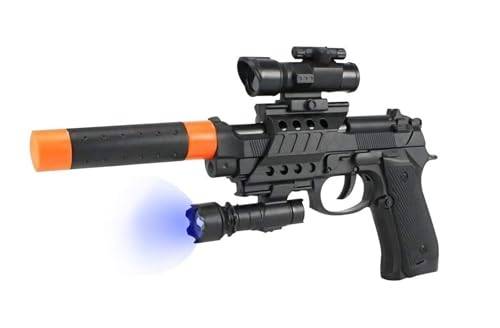 Generic Leksakspistol för barn Pistol Leksakspistol Ljus och Ljud Pistol Barn Spel med Ljud Sökaren och Löstagbar Ljudeffekter Polispistol Special Team Pistol Ljudeffekter
