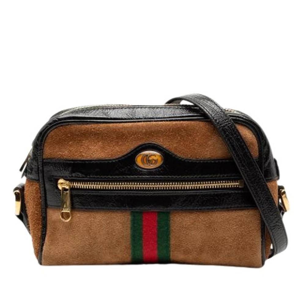 Gucci Vintage Pre-owned Ruskind Crossbody Taske - Vintage - Dame - Brun - ONE SIZE - Læder