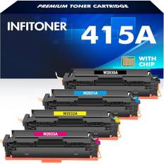 415A 415X M479fdw Toner: (Mit Chip) Kompatible Ersatz für HP 415A 415X Toner für HP Color Laserjet Pro MFP M479fnw M479fdw M479fdn M479dw M454dn M454dw W2030A W2030X W2031A W2032A W2033A 4er-Pack