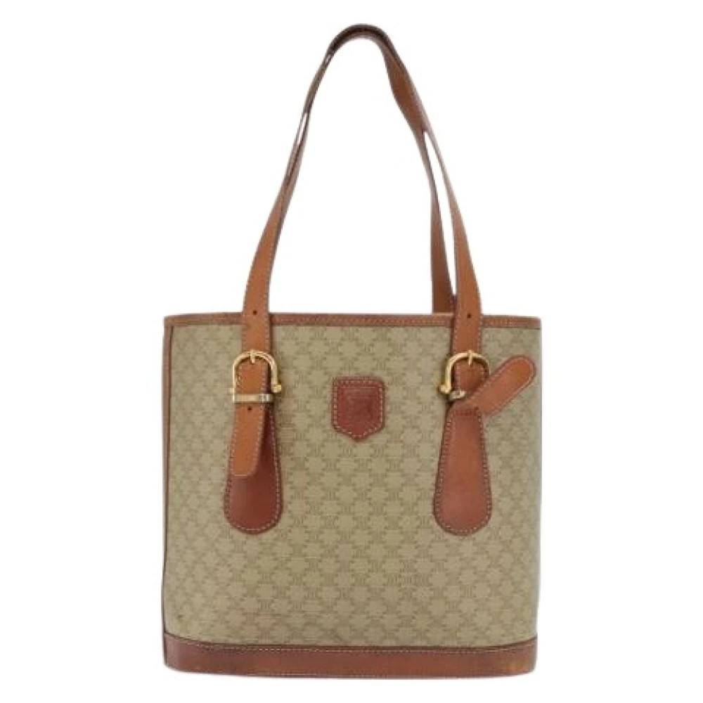 Celine Vintage Pre-owned Canvas Bucket Bag - Vintage - Dame - Beige - ONE SIZE -