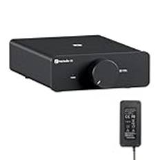 Fosi Audio V3 Stereo Amplifier Home Audio 300 Watts x 2 Power TPA3255 Class D Mini Speaker Amp 2 CH Audio Component för passiva bokhyllehögtalare med 48V 5A Strömförsörjning för Hemmabioapparater