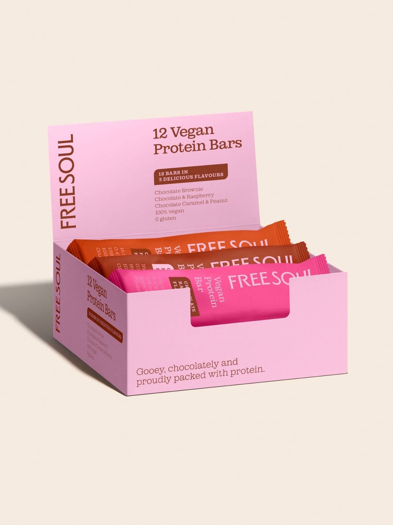 Vegan Protein Bars - Chocolate Caramel & Peanut / 12 bars